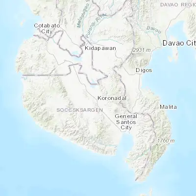 Map showing location of Rotonda (6.491790, 124.886160)