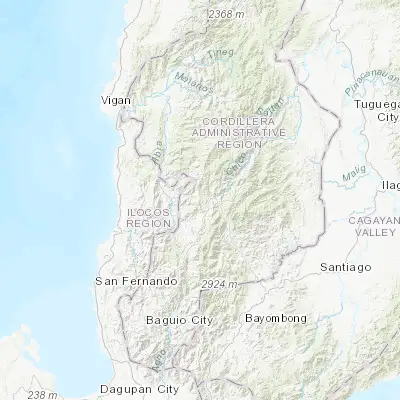Map showing location of Sagada (17.084000, 120.899600)