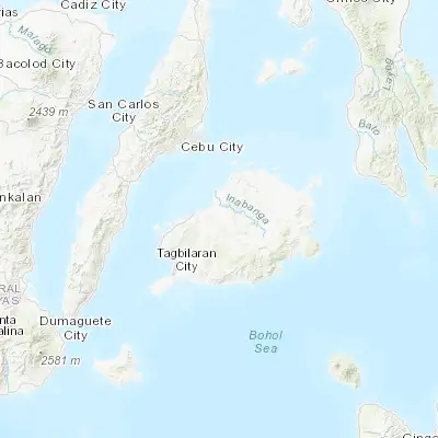 Map showing location of Sagbayan (9.914400, 124.091900)