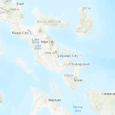 Map showing location of Sagpon (13.150000, 123.733330)