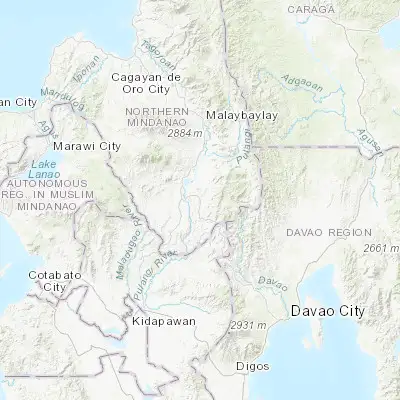 Map showing location of Salawagan (7.705280, 125.115000)