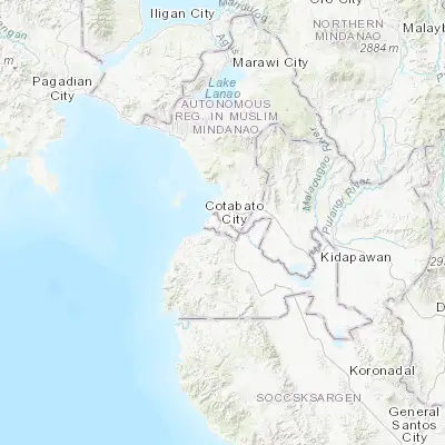 Map showing location of Salimbao (7.222500, 124.253330)