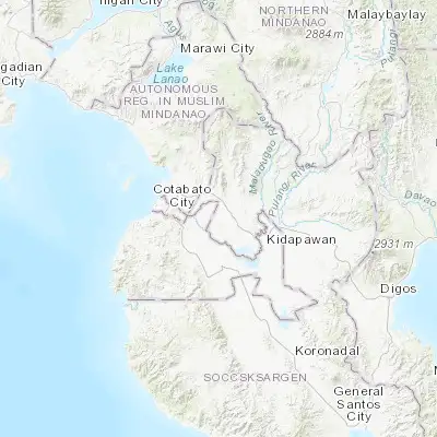 Map showing location of Salunayan (7.154440, 124.497500)