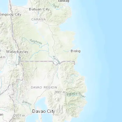 Map showing location of Salvacion (7.999540, 126.124800)