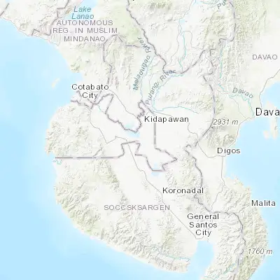 Map showing location of Sambuluan (6.883330, 124.700000)