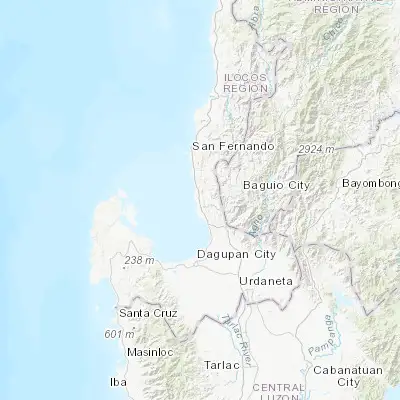 Map showing location of San Eugenio (16.359800, 120.357000)