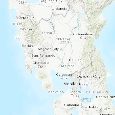 Map showing location of San Fernando (15.034250, 120.684450)