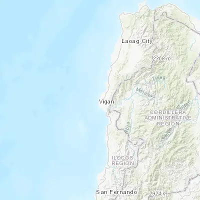 Map showing location of San Sebastian (17.623270, 120.363520)