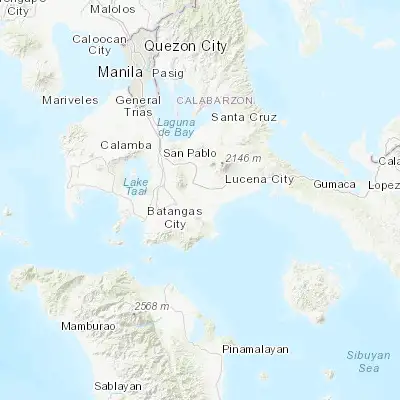 Map showing location of Santa Catalina Norte (13.870830, 121.357500)
