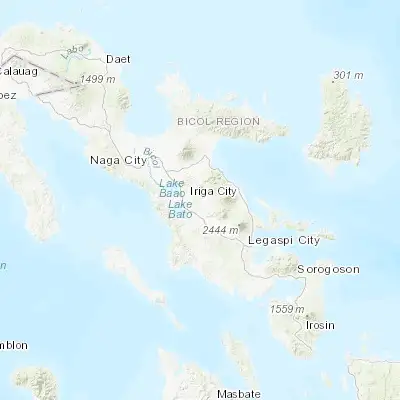 Map showing location of Santa Justina (13.396700, 123.473100)