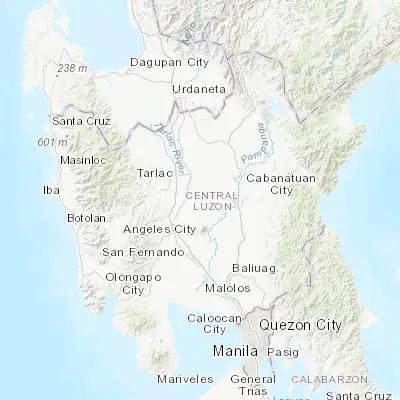 Map showing location of Santa Monica (15.357710, 120.720060)