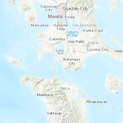 Map showing location of Santa Rita Aplaya (13.771730, 121.034920)
