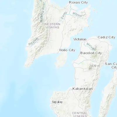 Map showing location of Santa Teresa (10.585460, 122.560400)
