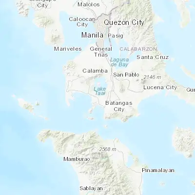 Map showing location of Santa Teresita (13.866390, 120.981390)