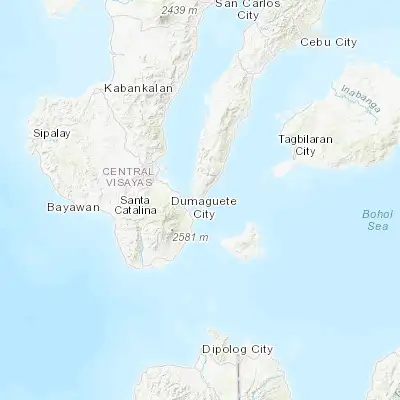 Map showing location of Santander Poblacion (9.425270, 123.338790)