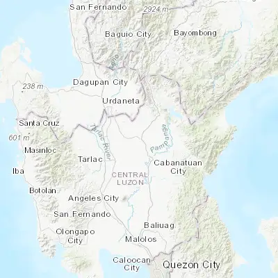 Map showing location of Santo Rosario (15.644700, 120.861200)