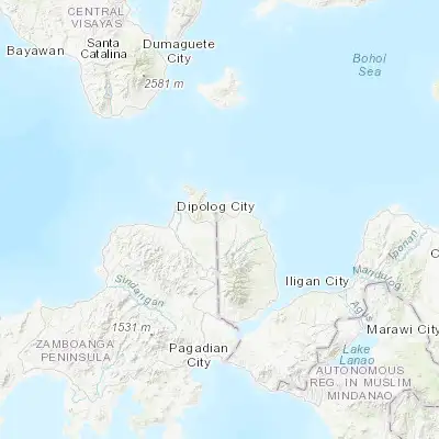 Map showing location of Sapang Dalaga (8.539900, 123.562400)