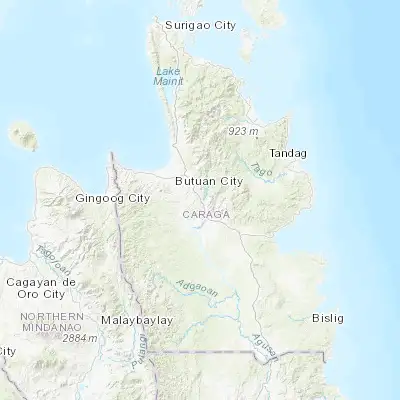 Map showing location of Sibagat (8.822500, 125.697500)