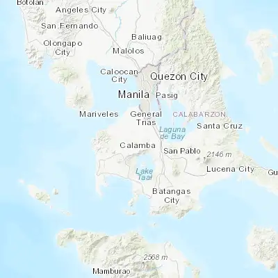 Map showing location of Silang (14.215670, 120.971370)