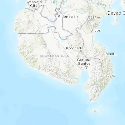 Map showing location of Sinolon (6.243890, 124.814440)