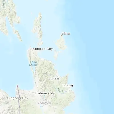 Map showing location of Socorro (9.621390, 125.966670)