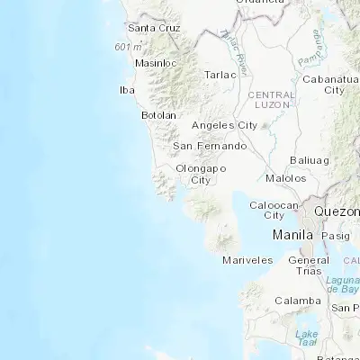 Map showing location of Subic (14.878700, 120.231940)