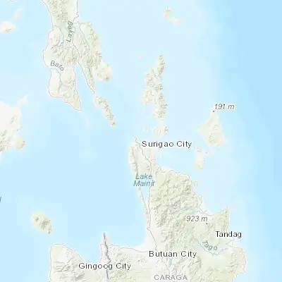 Map showing location of Surigao (9.789000, 125.495000)
