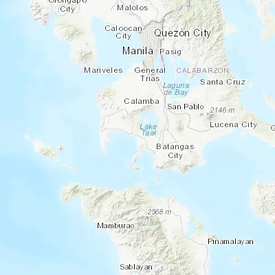 Map showing location of Taal (13.879920, 120.923110)