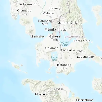 Map showing location of Tagaytay (14.095320, 120.933550)