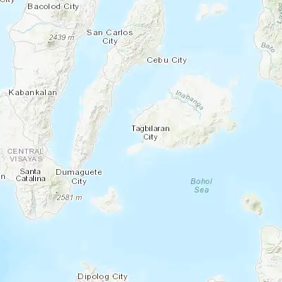 Map showing location of Tagbilaran City (9.655560, 123.852190)