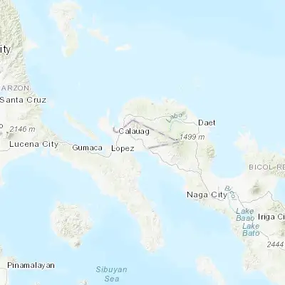 Map showing location of Tagkawayan Sabang (13.990900, 122.529800)