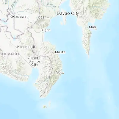 Map showing location of Talagutong (6.264440, 125.667780)