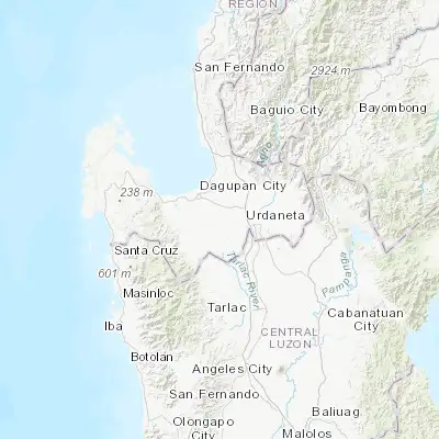 Map showing location of Talospatang (15.917010, 120.441410)