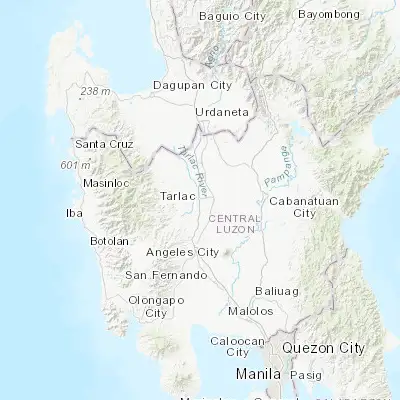 Map showing location of Tarlac City (15.480170, 120.597940)