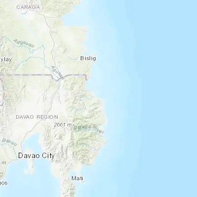Map showing location of Taytayan (7.733890, 126.501940)
