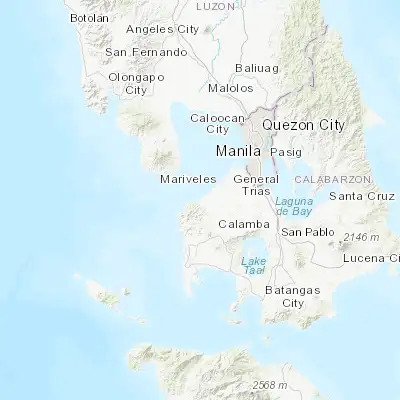 Map showing location of Ternate (14.289700, 120.716800)