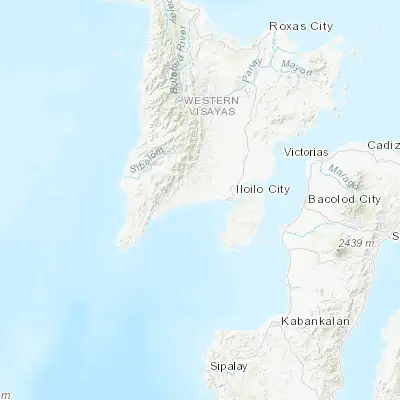 Map showing location of Tigbauan (10.674660, 122.377600)
