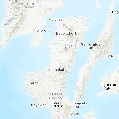 Map showing location of Tinongan (10.215000, 123.035280)
