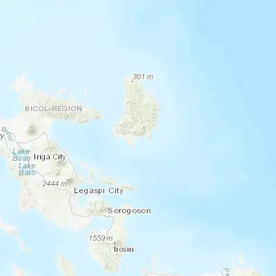 Map showing location of Virac (13.584800, 124.237400)