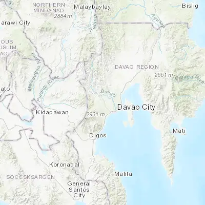 Map showing location of Wañgan (7.159720, 125.445280)