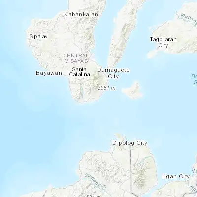 Map showing location of Zamboanguita (9.102500, 123.199600)