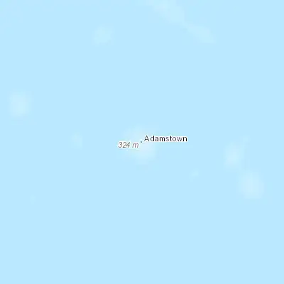 Map showing location of Adamstown (-25.065970, -130.101470)