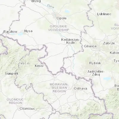 Map showing location of Baborów (50.157600, 17.985130)