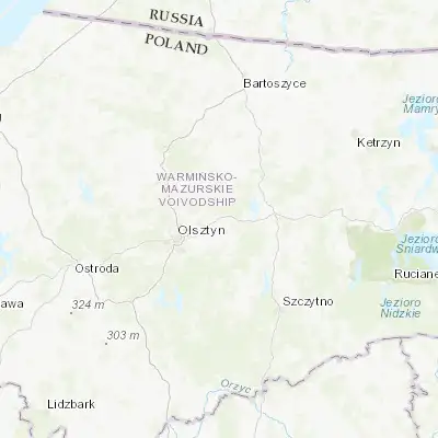 Map showing location of Barczewo (53.830550, 20.691120)