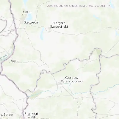 Map showing location of Barlinek (52.994640, 15.218640)