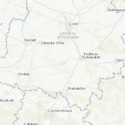 Map showing location of Bełchatów (51.368830, 19.356710)
