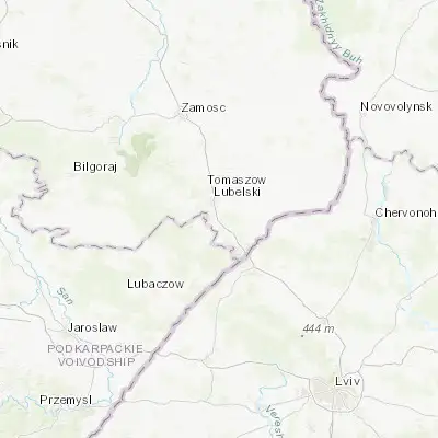 Map showing location of Bełżec (50.384530, 23.438390)