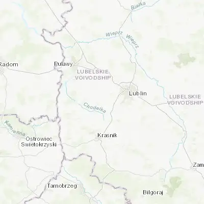 Map showing location of Bełżyce (51.174150, 22.280270)