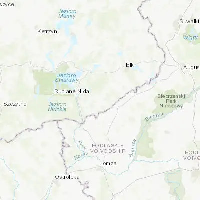 Map showing location of Biała Piska (53.611910, 22.063210)