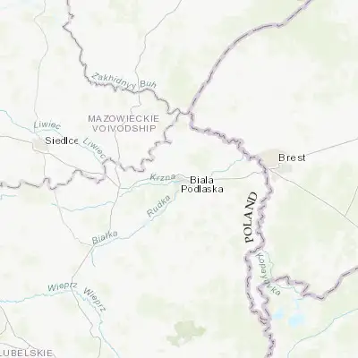 Map showing location of Biała Podlaska (52.032380, 23.116520)